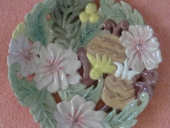 573-Plato Tallado de flores